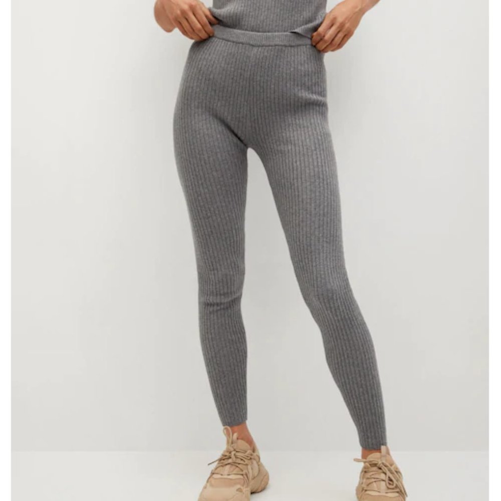Mango Striped Cashmere Pants